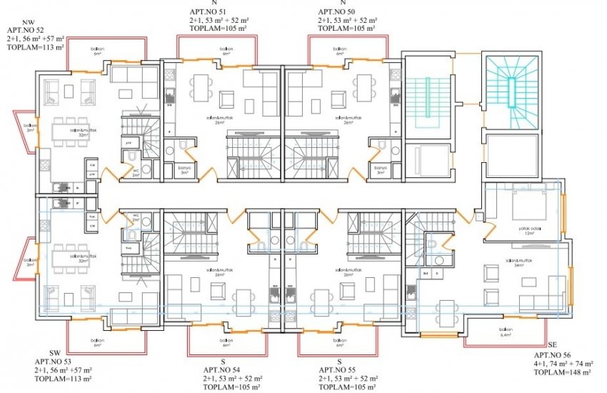 Centrally Located Luxury Apartments in a Complex with Pools in Alanya 23