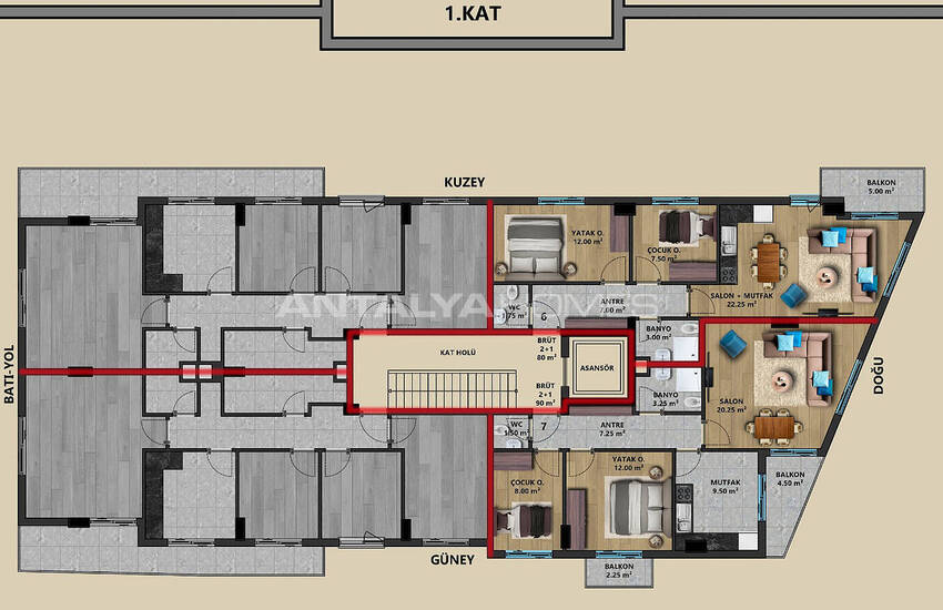 Stylish Properties in Antalya Muratpasa 1.6 Km to the Sea 7