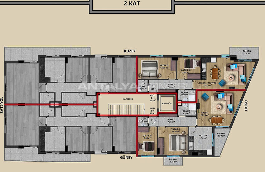 Stylish Properties in Antalya Muratpasa 1.6 Km to the Sea 8