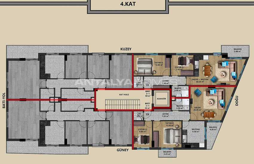 Stylish Properties in Antalya Muratpasa 1.6 Km to the Sea 10