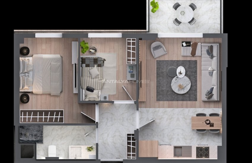 Chic Flat in a Prestigious Residential Area in Altintas Antalya 39