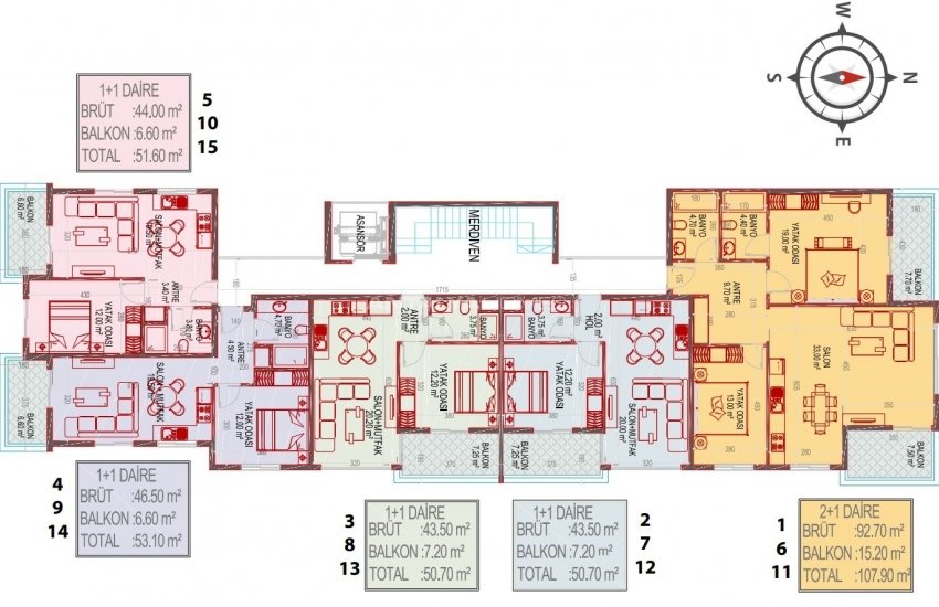 Modern Design Apartments Close to Amenities in Alanya Center 5
