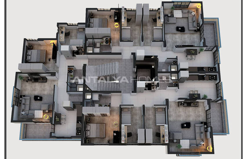 New Apartments in a Well-maintained Complex in Antalya Kepez 30