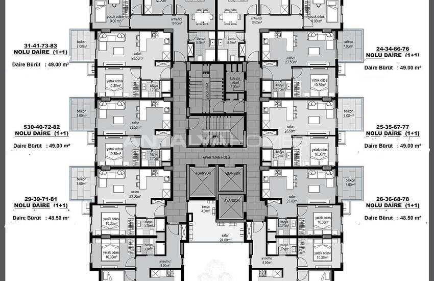 Alanya Apartments in a Complex with Rich Social Facilities 41