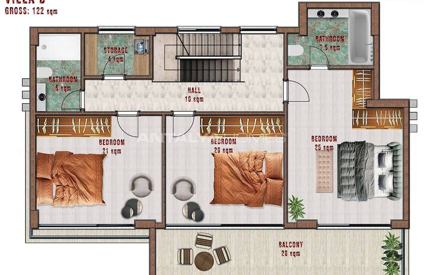 Chic Villas with Magnificent Sea Views in Alanya Center 39