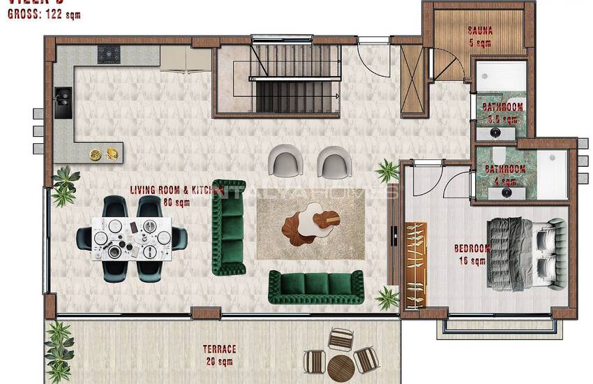 Chic Villas with Magnificent Sea Views in Alanya Center 38