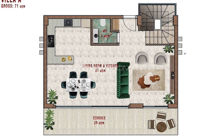 Chic Villas with Magnificent Sea Views in Alanya Center 36