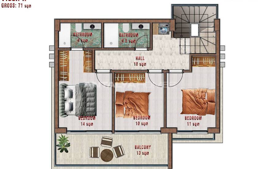 Chic Villas with Magnificent Sea Views in Alanya Center 37