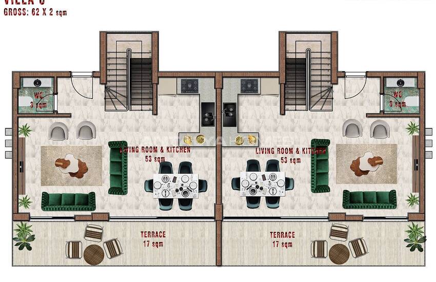 Chic Villas with Magnificent Sea Views in Alanya Center 40