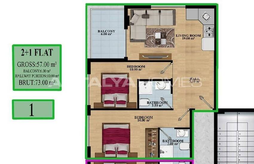 Zentral Gelegene Schicke Wohnungen In Mahmutlar Alanya 15