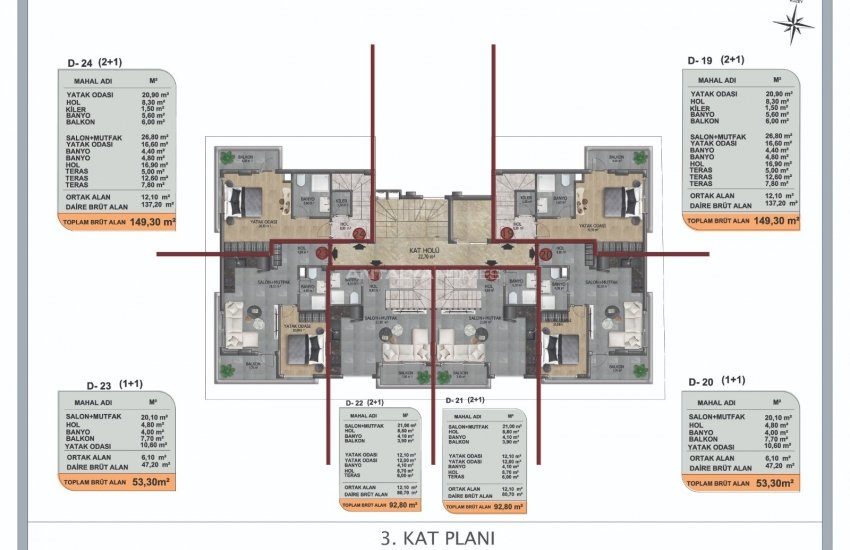 Contemporary Real Estate in a Luxurious Complex in Oba Alanya 27