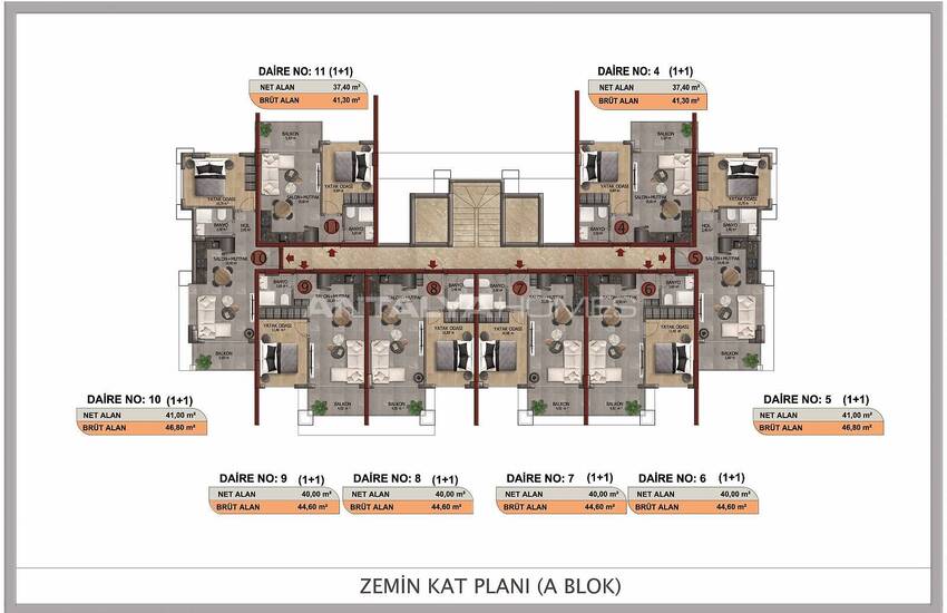 Chic Apartments with Rich Social Facilities in Alanya Oba 21