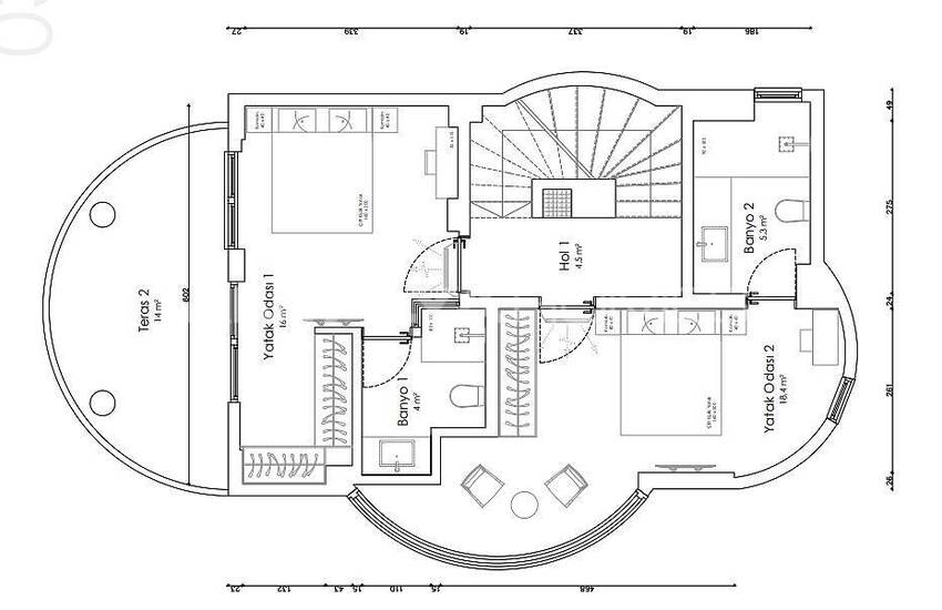 Villas Triplex Avec Jardin Privé Et Piscine À Alanya 32
