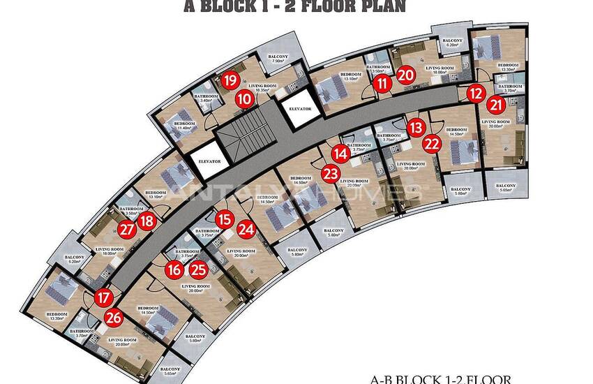 Luxe Apartments in a Rich Featured Project in Oba Alanya 44