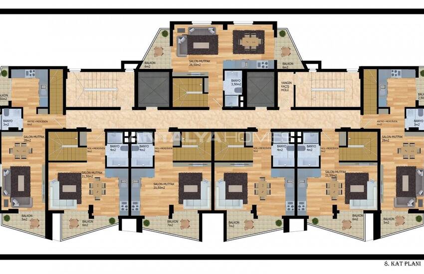 Schicke Wohnungen In Einem Luxuskomplex In Avsallar Alanya 36