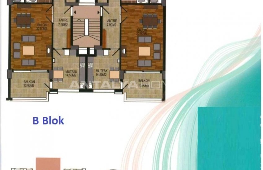 Luxury Apartments with Rich Interior Features in Konyaalti 53