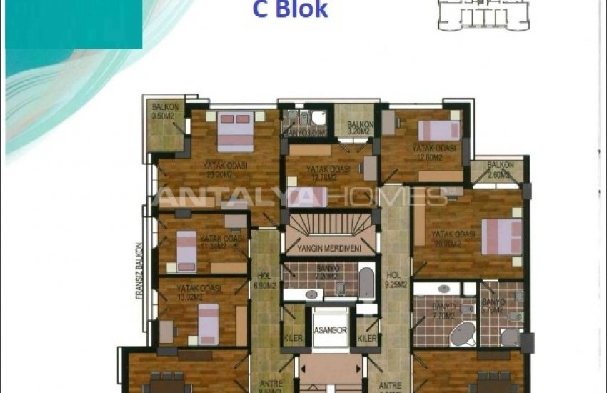 Luxury Apartments with Rich Interior Features in Konyaalti 54