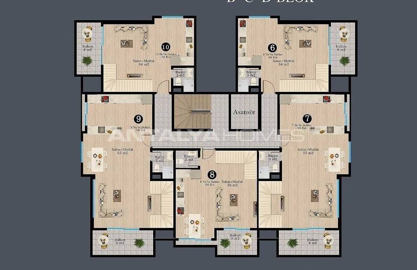 Unique Luxury Design Concept Flats in Alanya Buyukhasbahce 27