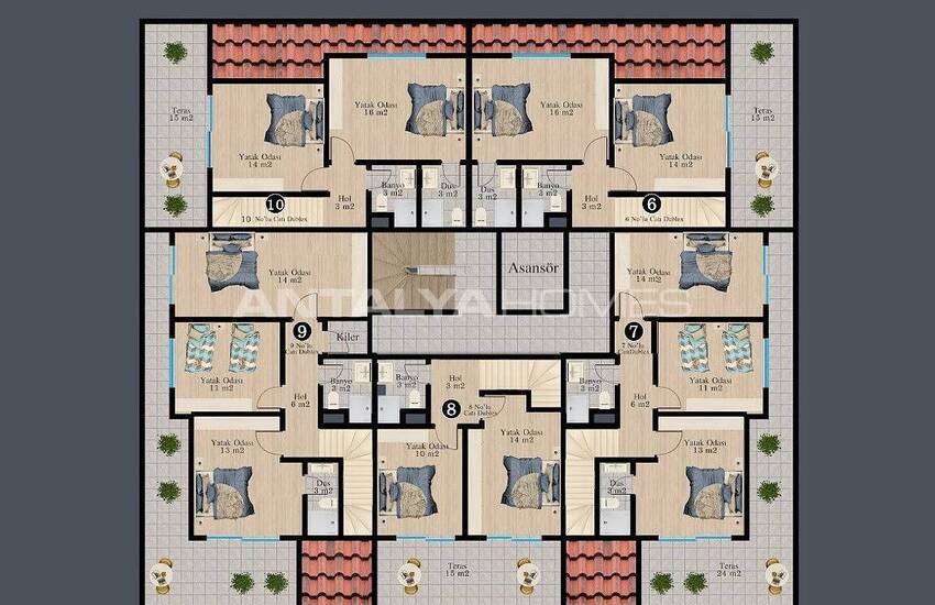 Unique Luxury Design Concept Flats in Alanya Buyukhasbahce 28