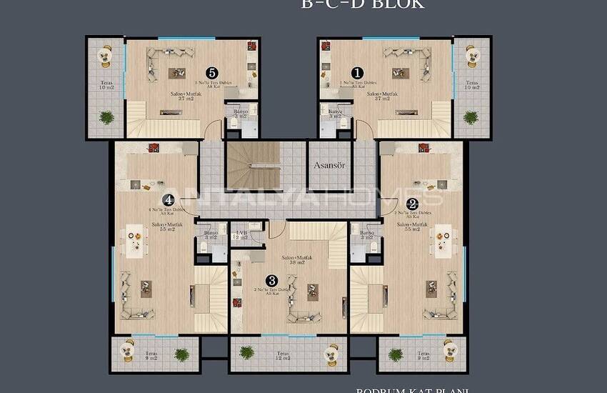 Unique Luxury Design Concept Flats in Alanya Buyukhasbahce 29