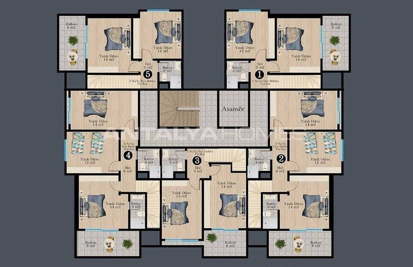 Unique Luxury Design Concept Flats in Alanya Buyukhasbahce 31