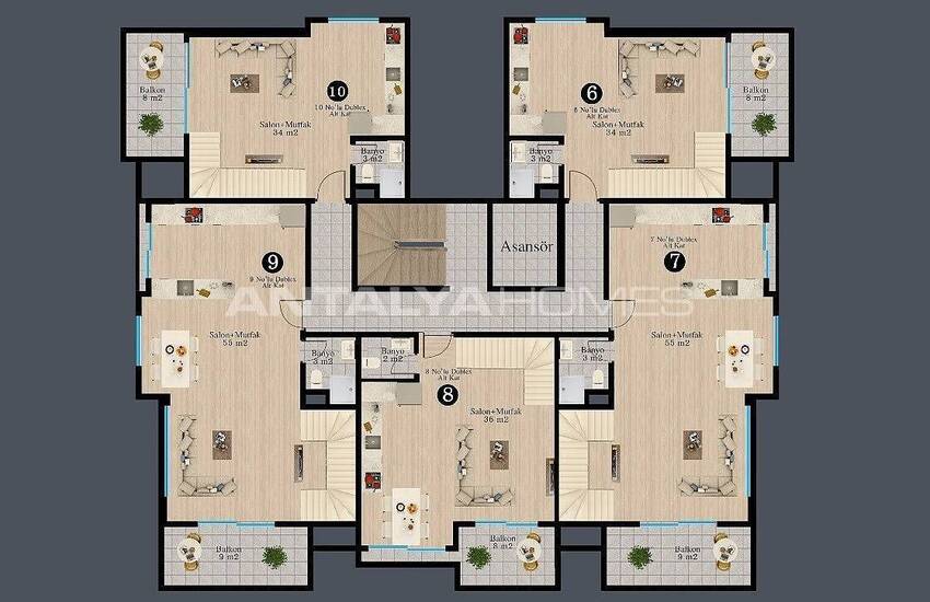 Unique Luxury Design Concept Flats in Alanya Buyukhasbahce 32