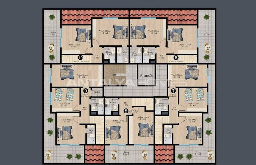 Unique Luxury Design Concept Flats in Alanya Buyukhasbahce 33