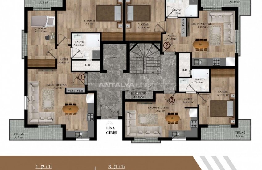 Stylish Flats in a Complex with Swimming Pool in Konyaalti 54