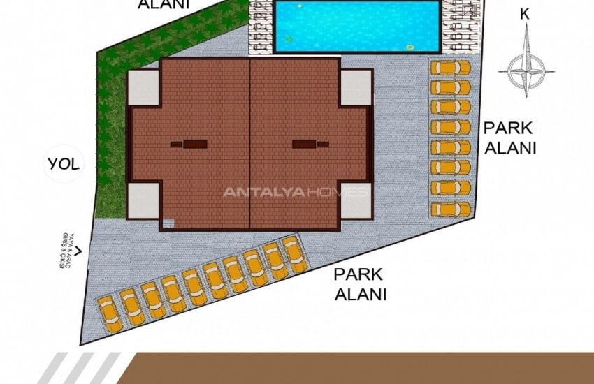 Stylish Flats in a Complex with Swimming Pool in Konyaalti 53