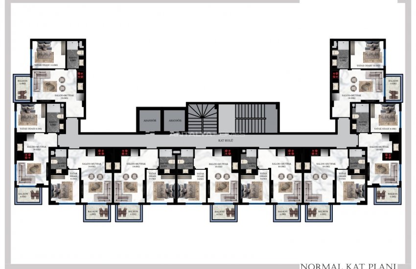 Luxury Nature View Apartments in a Complex in Avsallar Alanya 7