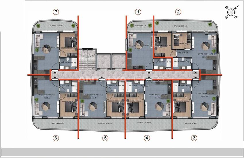 Immobiliers Modernes Dans Un Projet Situé Au Centre Alanya 30