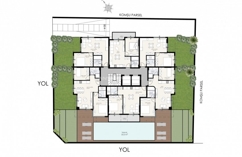 شقق حديثة البناء بموقع مركزي في أوبا ألانيا 20