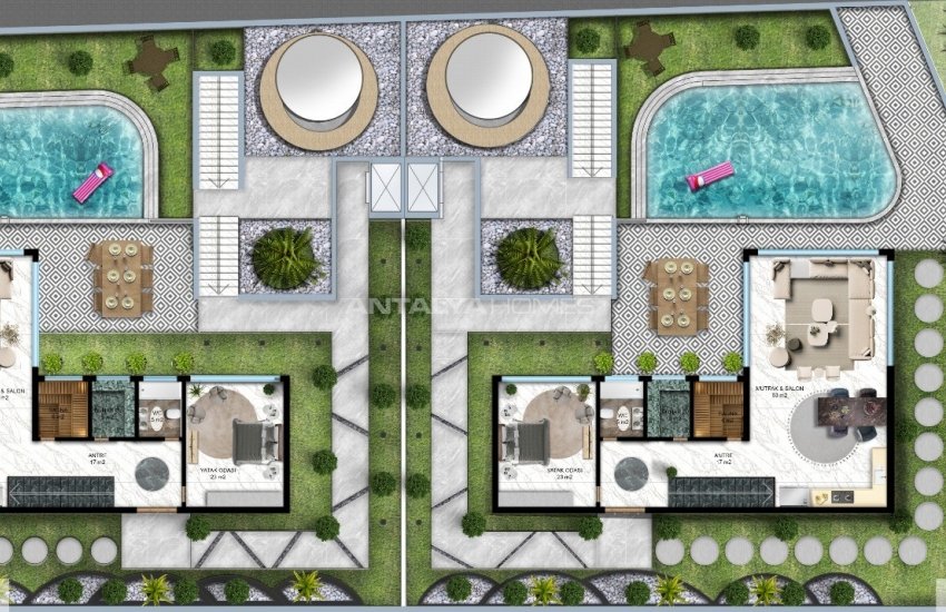 Vrijstaande Villa's Met Uitzicht Op De Zee En Het Kasteel Van Alanya 43