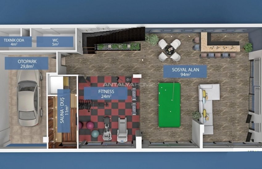 Freistehende Meerblick Villa Und Privatem Garten In Alanya 22
