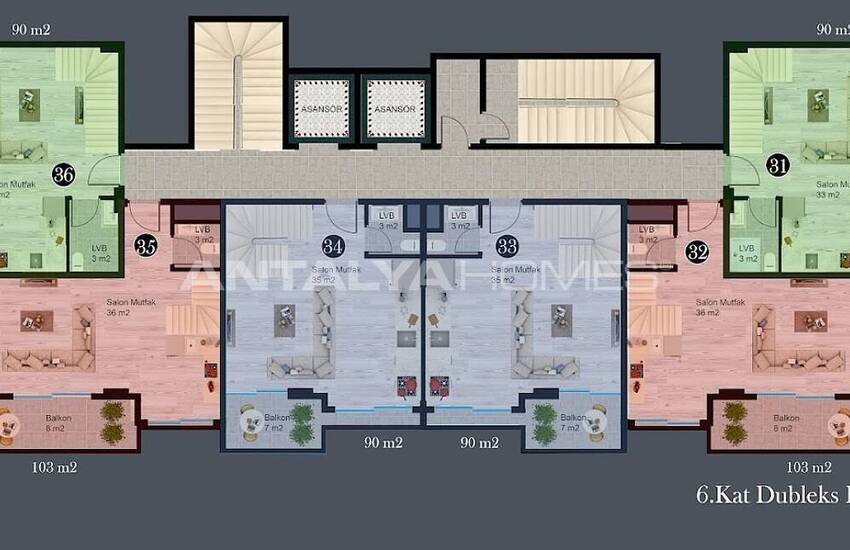 Appartements Spécialement Conçus Avec Vue Mer À Alanya 18