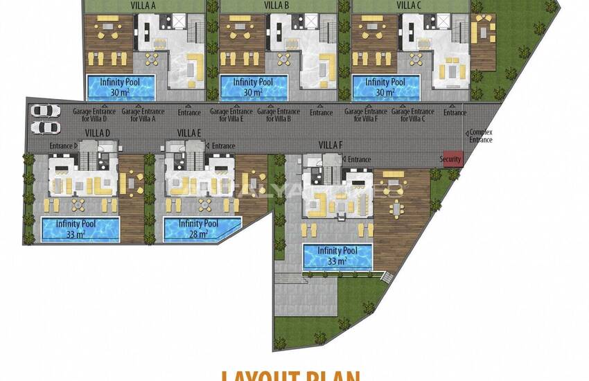 Alanya'da Özel Bahçeli ve Kale Manzaralı Lüks Villalar 27