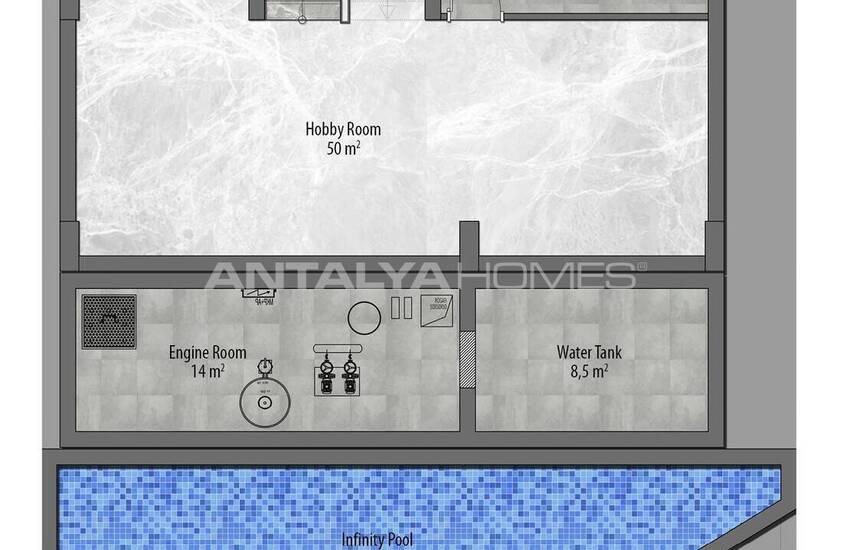 فلل فاخرة مع حديقة خاصة و إطلالة على البحر في ألانيا 44