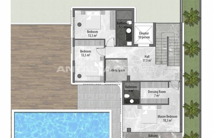 فلل فاخرة مع حديقة خاصة و إطلالة على البحر في ألانيا 30