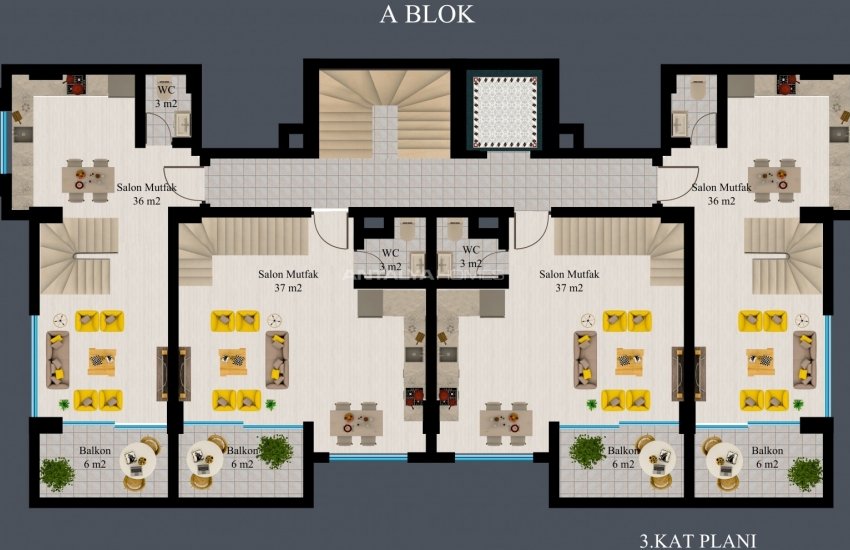 Modern Flats with Sea and Nature Views in Kargicak Alanya 21