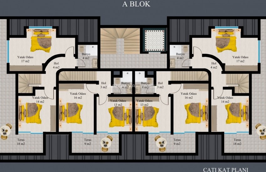 Modern Flats with Sea and Nature Views in Kargicak Alanya 22