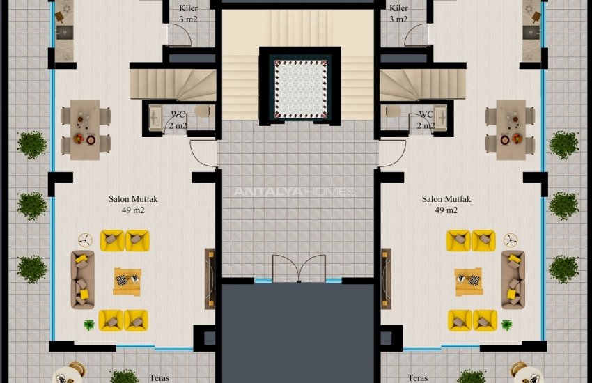 Modern Flats with Sea and Nature Views in Kargicak Alanya 24