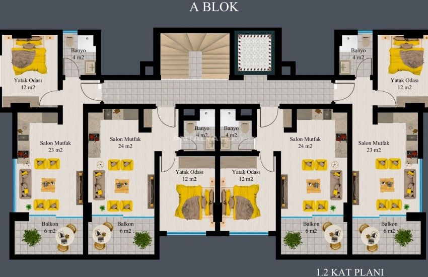 Modern Flats with Sea and Nature Views in Kargicak Alanya 18