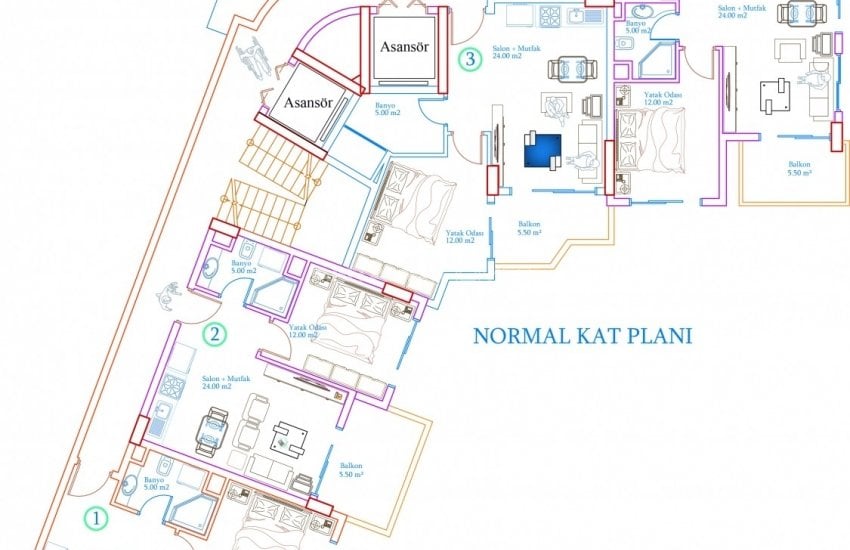 Modern Flats in a Secure Complex in Avsallar, Alanya 23