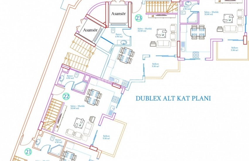 Modern Flats in a Secure Complex in Avsallar, Alanya 21