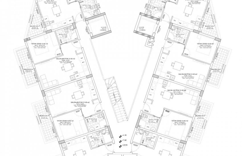Sea View Real Estate in a Complex Near the Coast in Kestel, Alanya 23