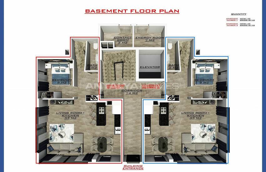 Chic Properties in a Complex with Swimming Pool in Alanya 31