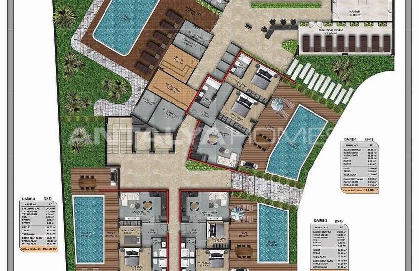 Appartements Avec Piscines À Oba Alanya 29