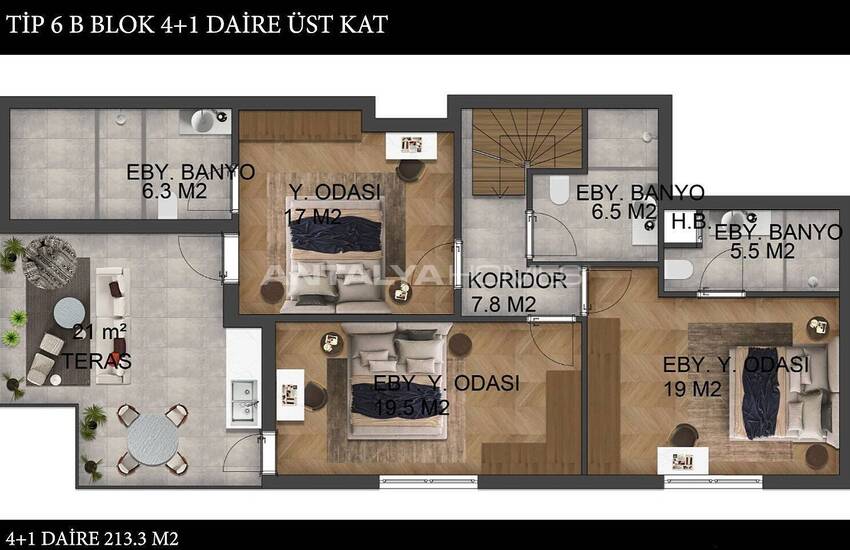 Antalya Muratpaşa’da Akıllı Ev Sistemli Modern Daireler 52