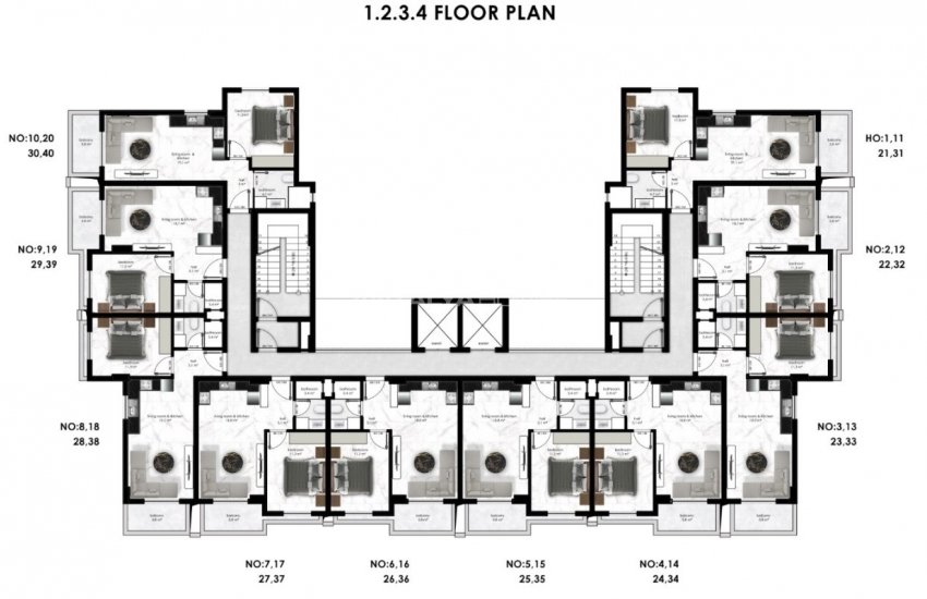 Sea View Contemporary Apartments in Avsallar, Alanya 20