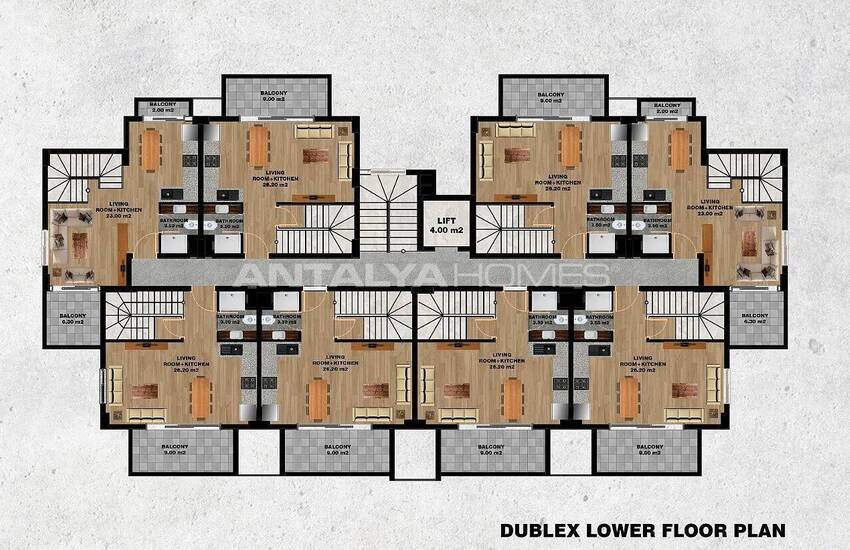 آپارتمان های آلانیا در یک پروژه با ویژگی های غنی در آوسالار 25